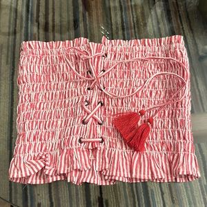 American Eagle Outfitters smocked corset top